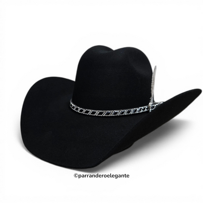 Chrome Vaquero Wool/Lana Felt Texana - Black
