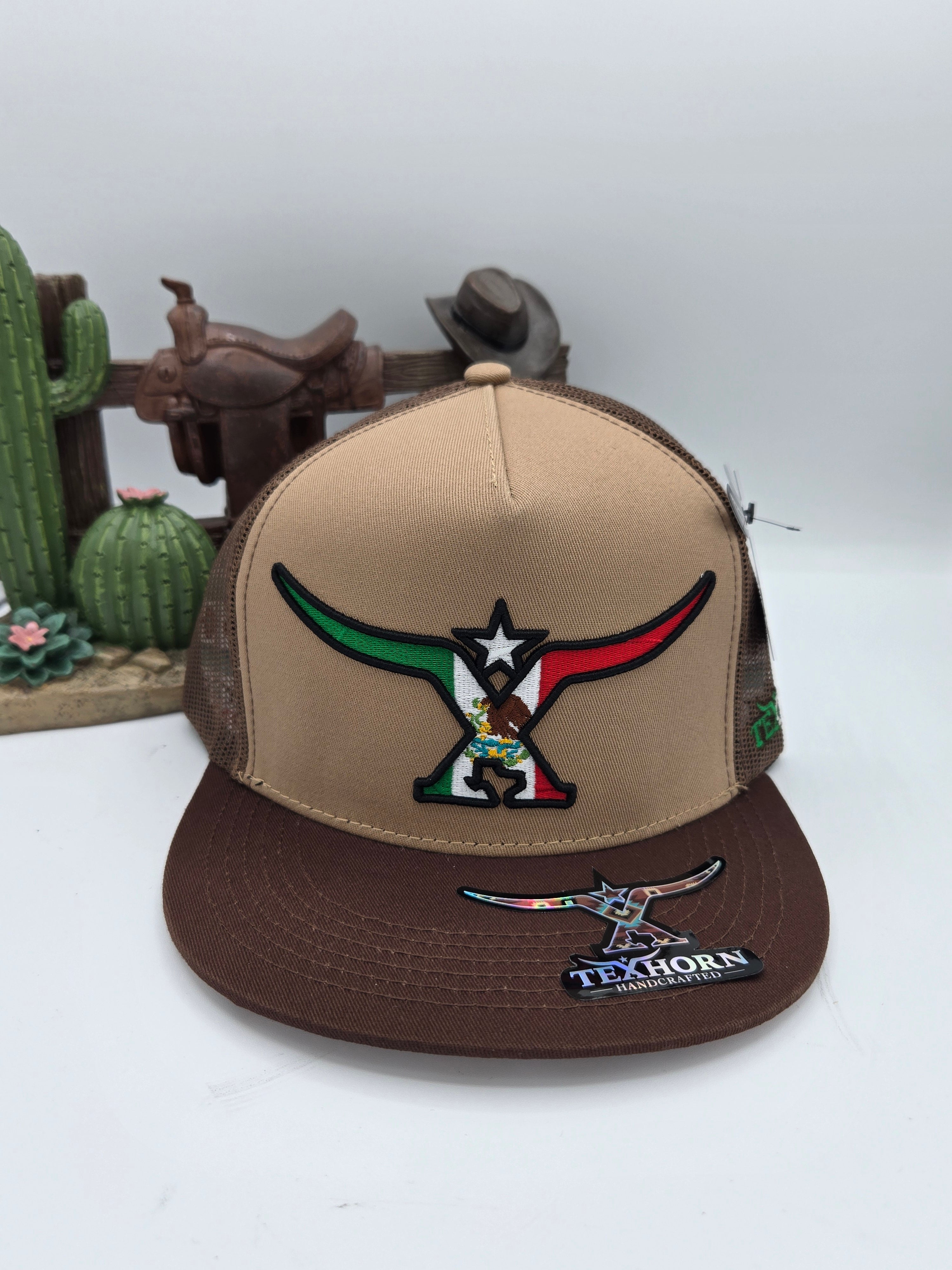 Texhorn Orgullo Mexicano Gorra Trucker Hat - Black, Brown