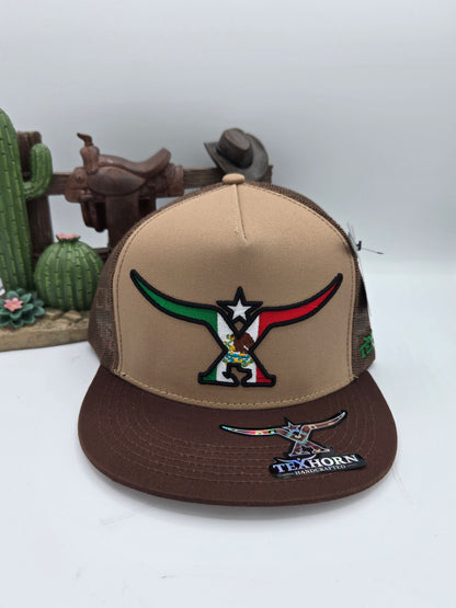 Texhorn Orgullo Mexicano Gorra Trucker Hat - Black, Brown