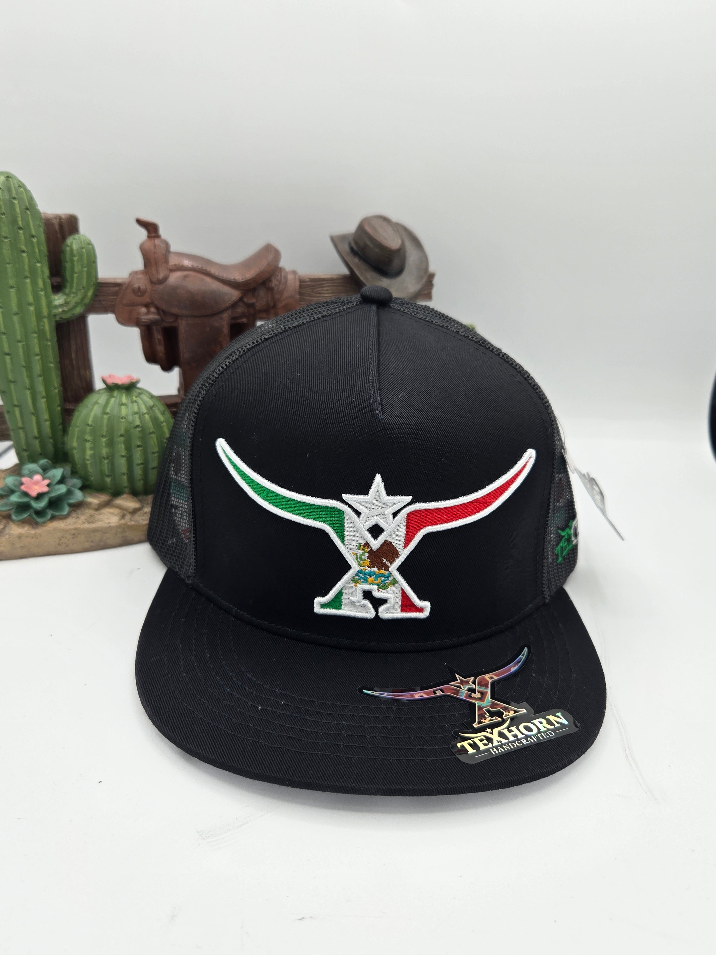 Texhorn Orgullo Mexicano Gorra Trucker Hat - Black, Brown