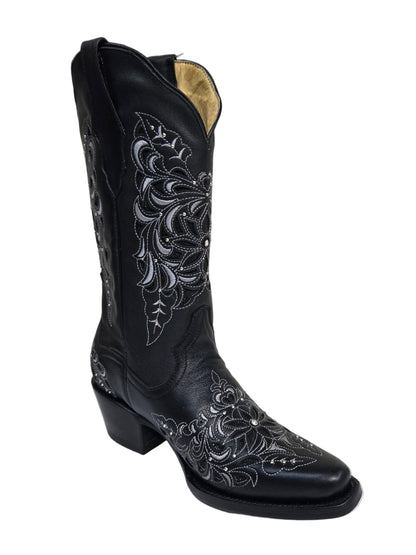 Rockem WomenS Boot Country Waxy Retro (Black)