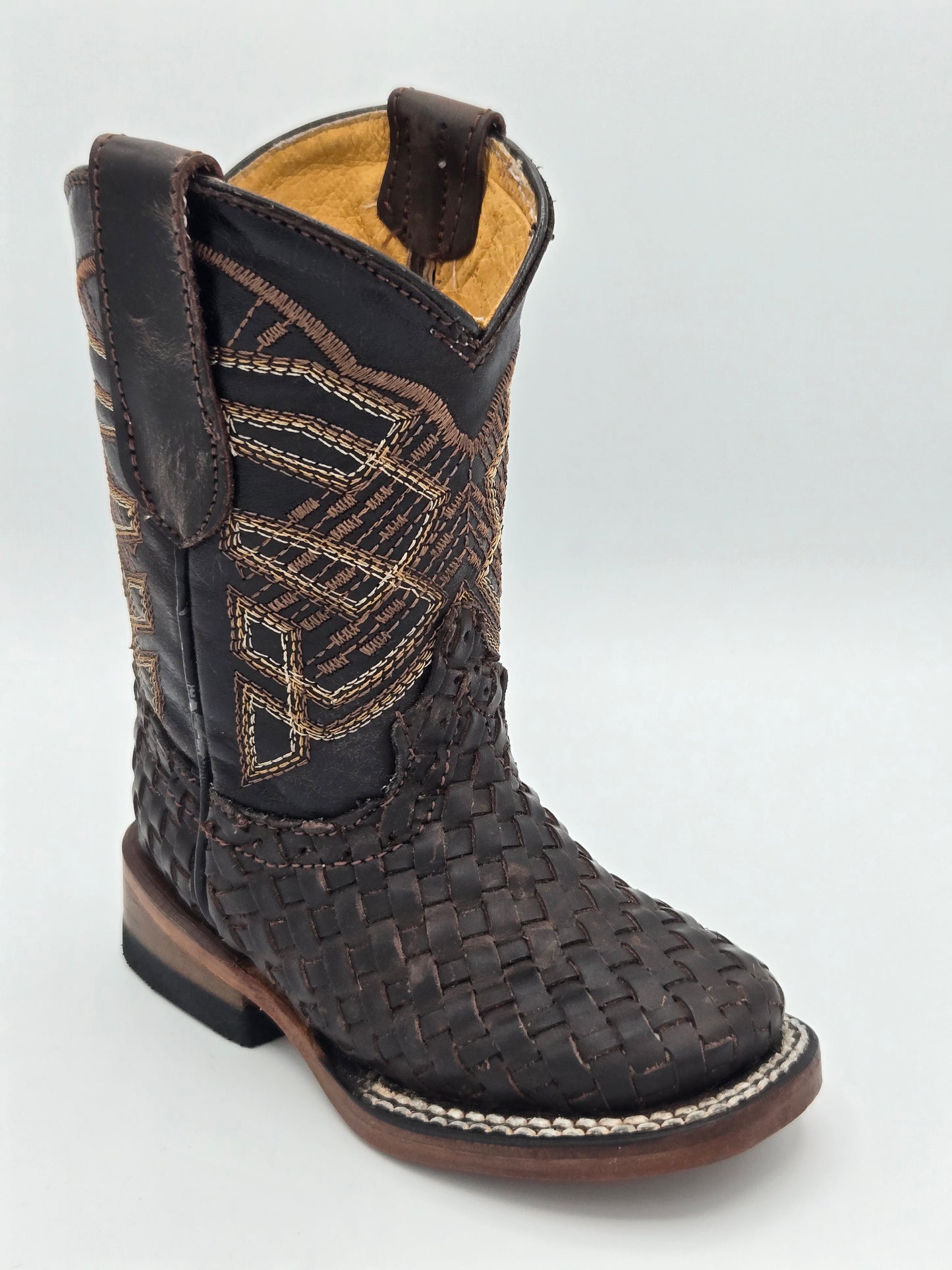 Hooch Kids Woven Boots - Chocolate