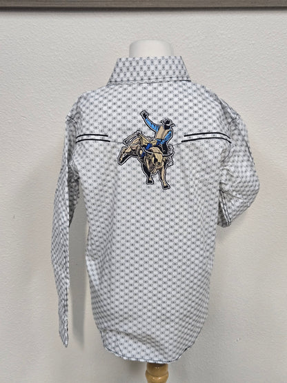 Cowboy Hardware Kids Rolodex Print Shirt (White)