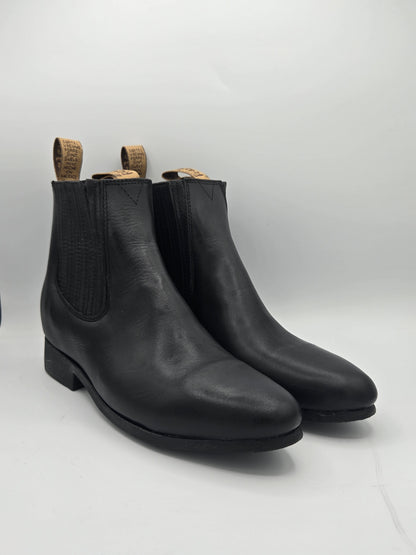 Frayeri Mens Botin Charro Leather Boot - Hueso , Black