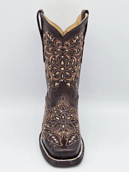 Rockem Kids Studded Boots - Chocolate