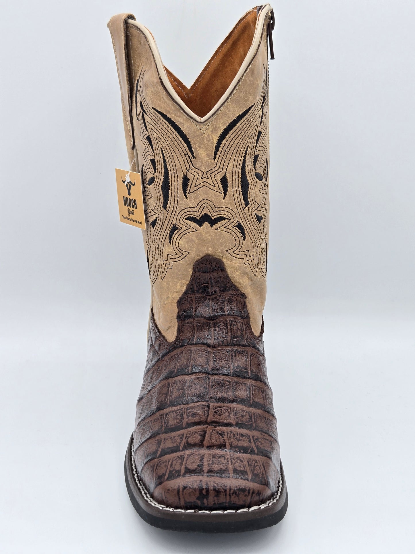Hooch Kids Caiman Print Boots - Cafe