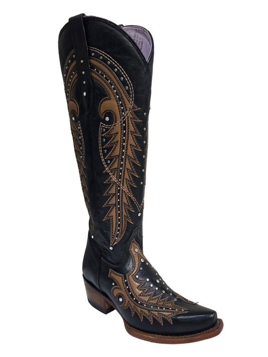 Rockem Womens Amanda Glaseado - Negro