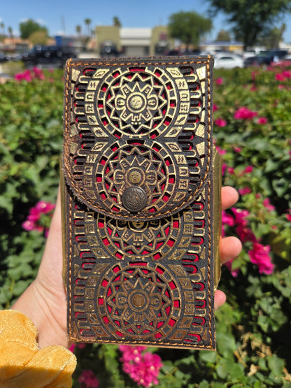 Frontera Lazered Aztec Sun Belt - Gold