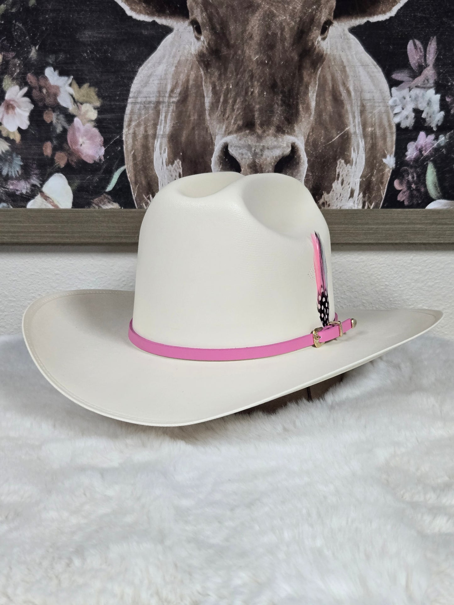 1000x Coquette Sinaloa Telar Sombrero Hat - Guadalupana Pink