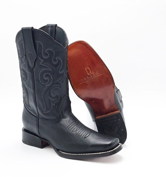Denver Mens Alfa Leather Boot - Black