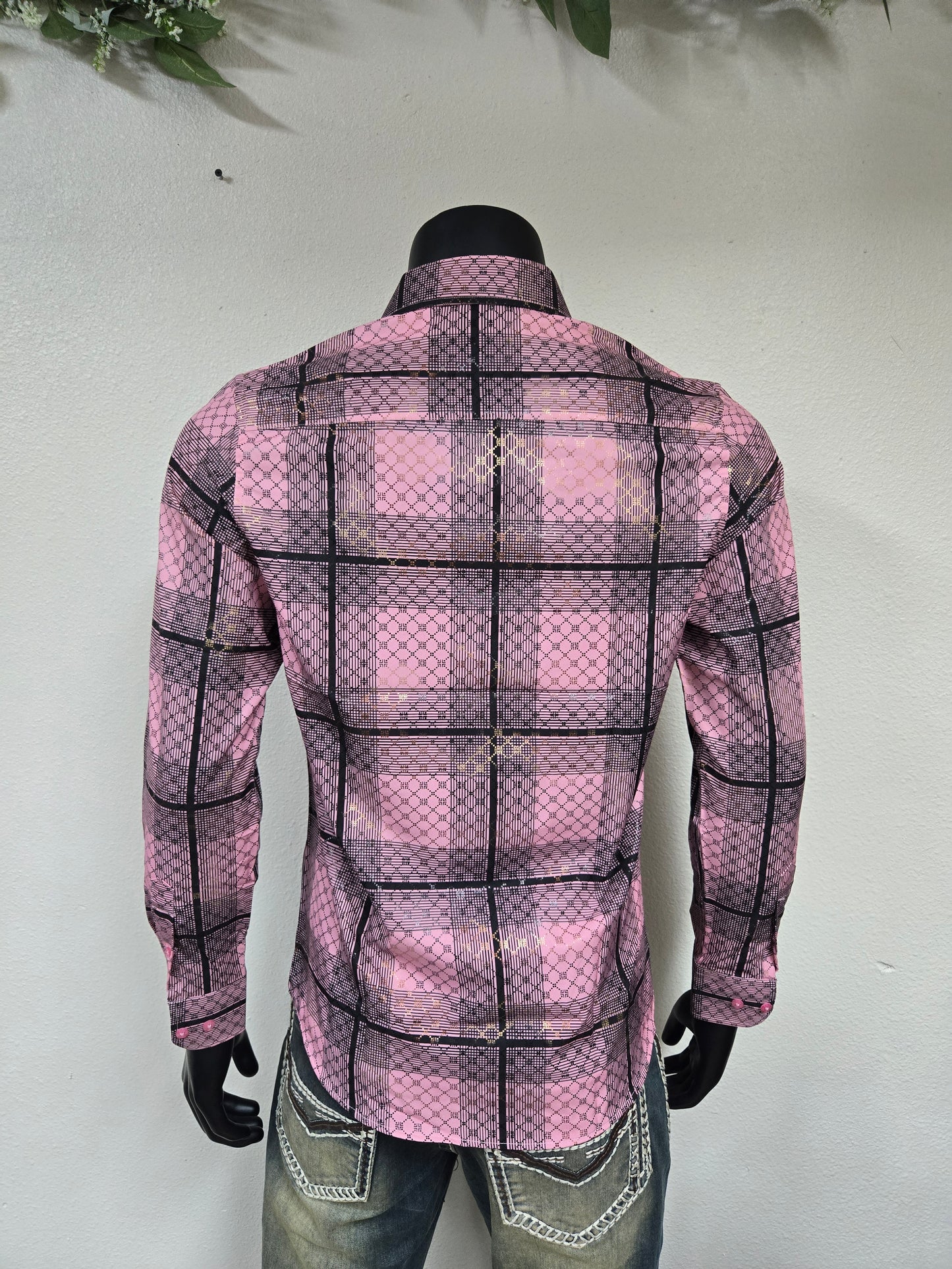 Platini Mens Modern Fit Shirt - Pink