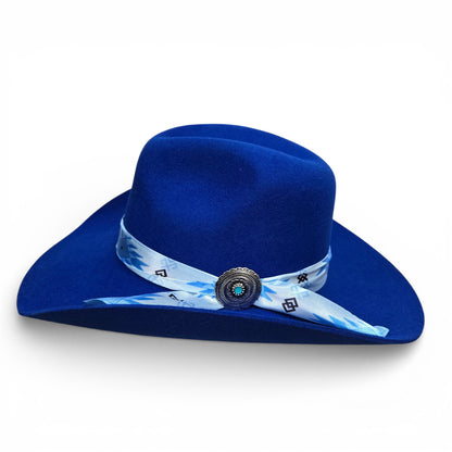 Stone 100X Denver Wool Felt Texana Hat - Blue