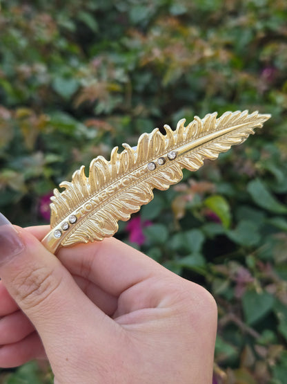 Plumas Metalicas Tombstone con Piedritas - Gold