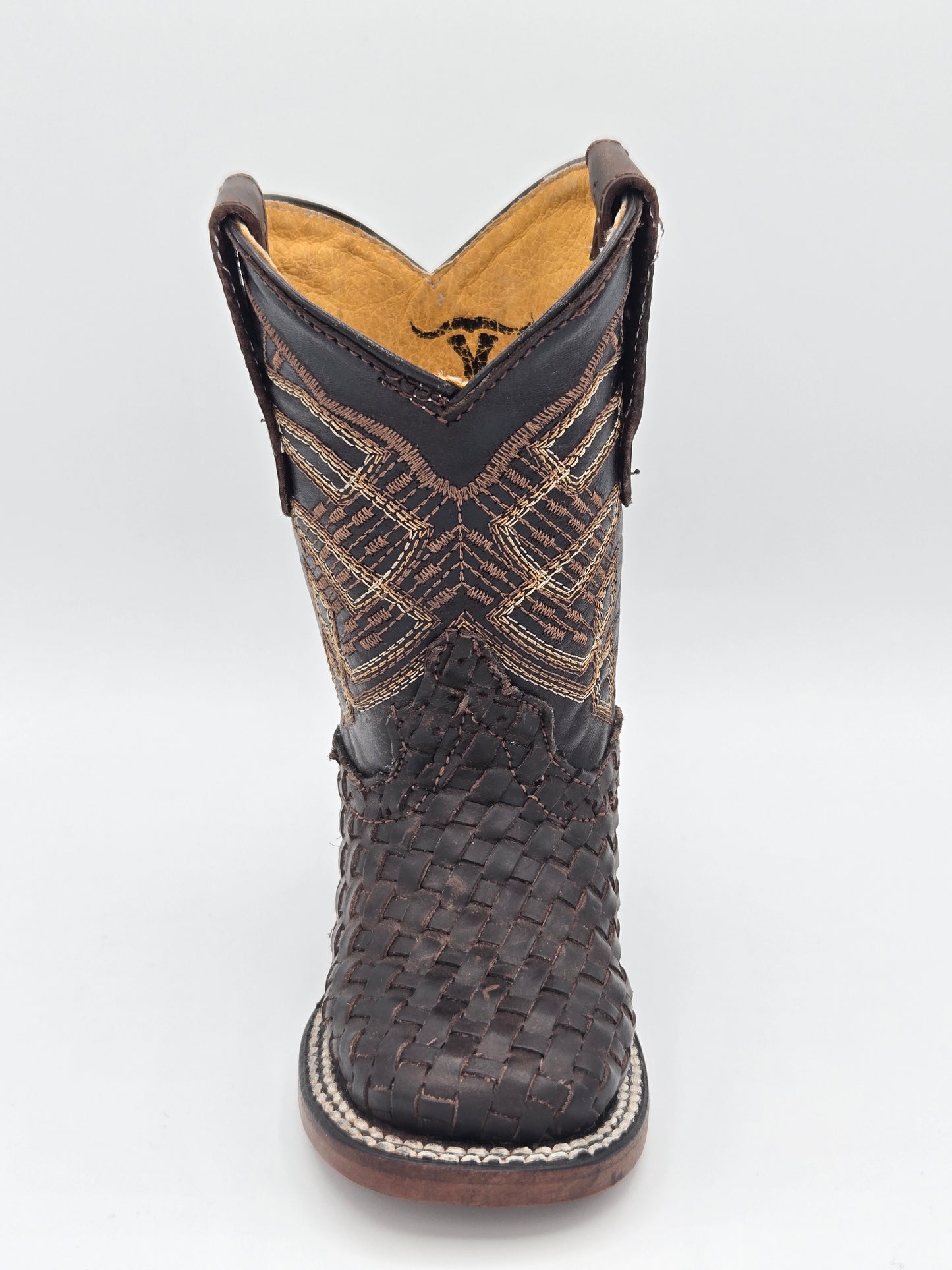 Hooch Kids Woven Boots - Chocolate
