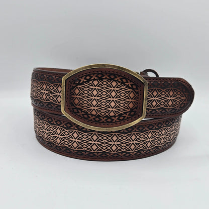 Del Cesar Mens Lazer Design Belt