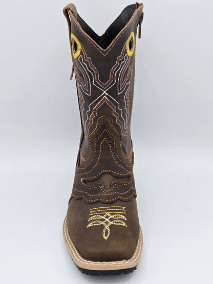 Joe Boots Kids Floter Cowboy Boot - Brown