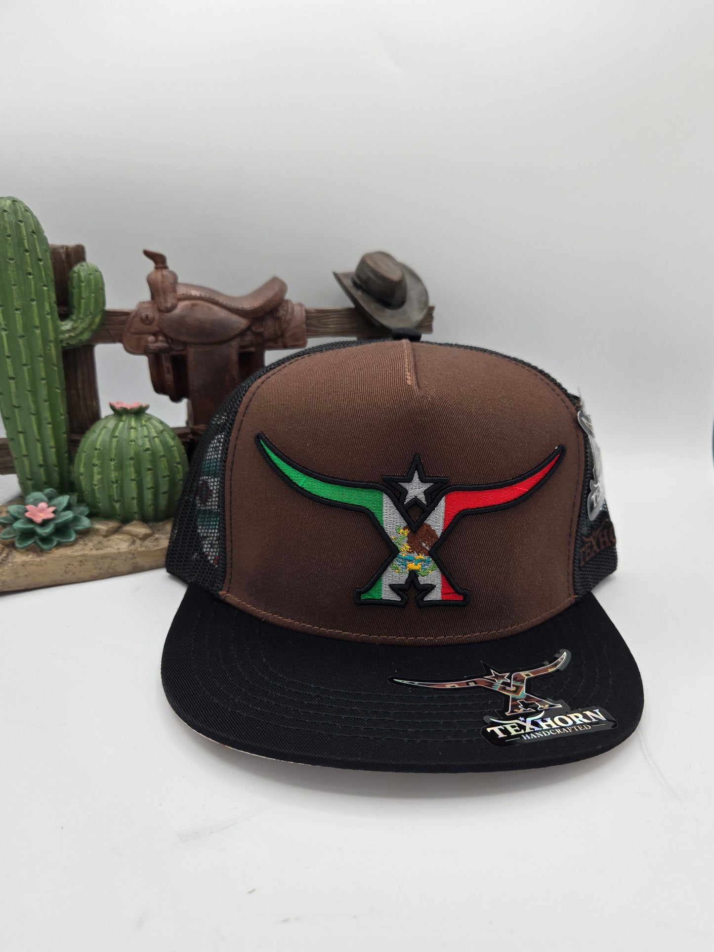 Texhorn Orgullo Mexicano Gorra Trucker Hat - Black, Brown