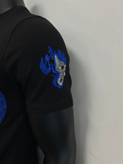 Mens Luchador Slim Fit Rhinestone Tshirt