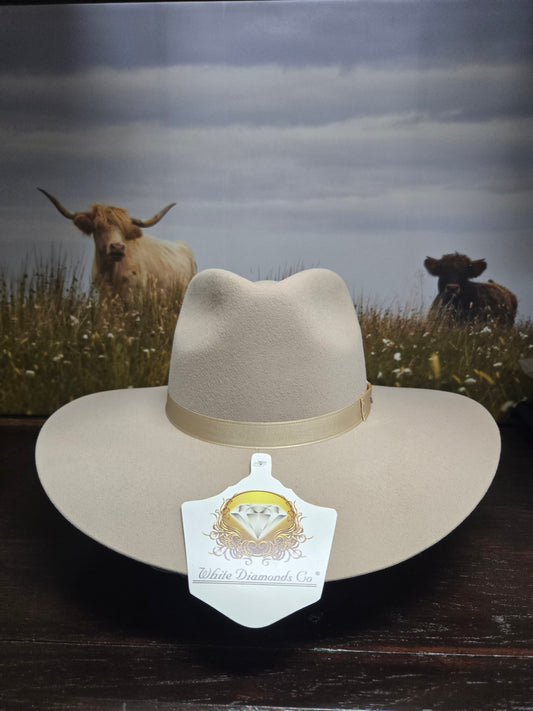 White Diamond Bunbury Wool Felt Hat