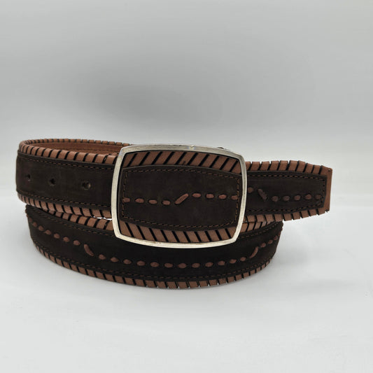 Del Cesar Nobuck Stitch Belt Cinto