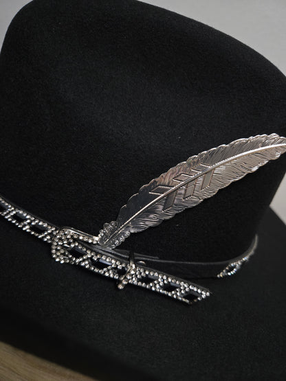 Chrome Vaquero Wool/Lana Felt Texana - Black