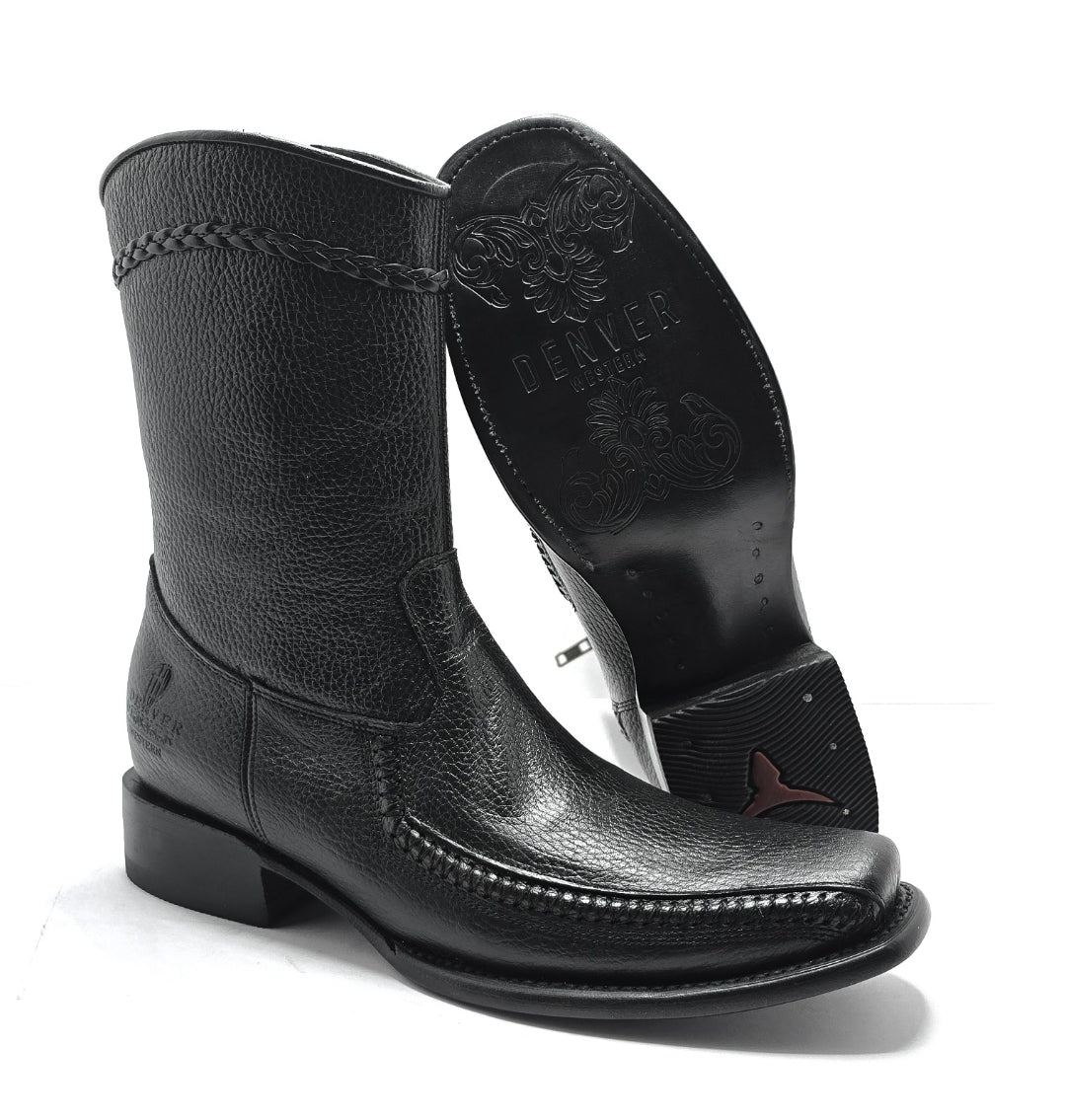 Denver Mens Cairo Low Shaft Leather Boot - Black