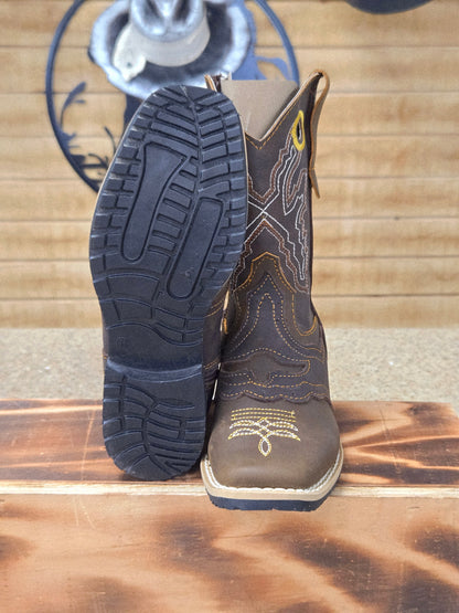Joe Boots K.ds Leather, floter  Cowboy BRN Boot