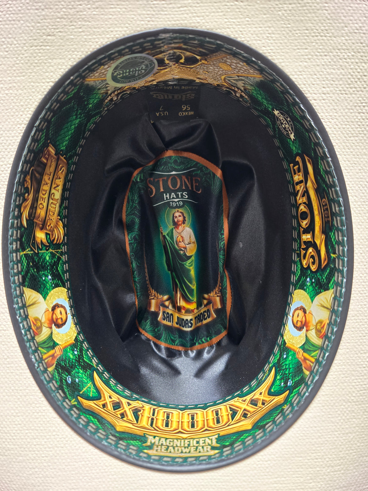 Stone 1000x Sinaloa San Judas Telar Sombrero Hat