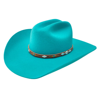 Stetson Lone Ridge Wool Felt Texana Hat - Turquoise